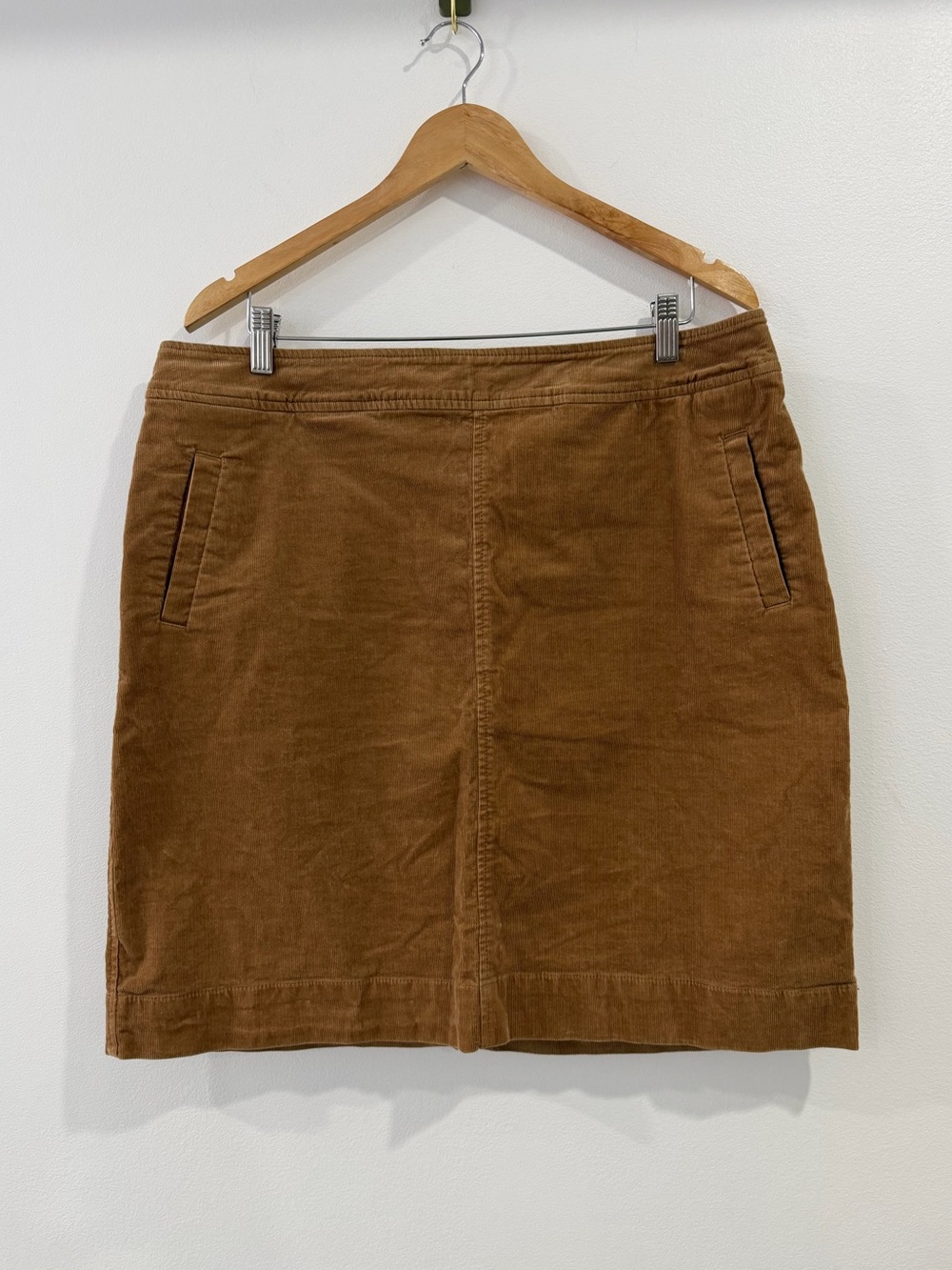 Talbots Mocha Corduroy Skirt 14